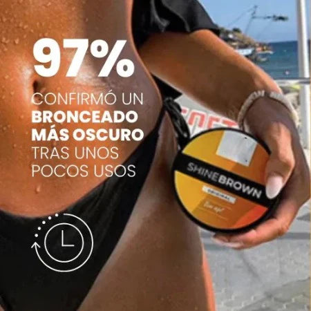 Crema bronceadora Shine Brown - Tu mejor bronceado en 1 día