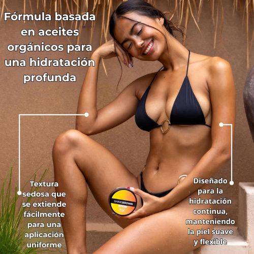 Crema bronceadora Shine Brown - Tu mejor bronceado en 1 día