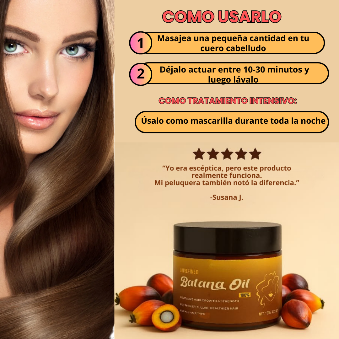 Mascarilla Capilar con Aceite de Batana – Hidratación Profunda, Fortalece y Revitaliza el Cabello.